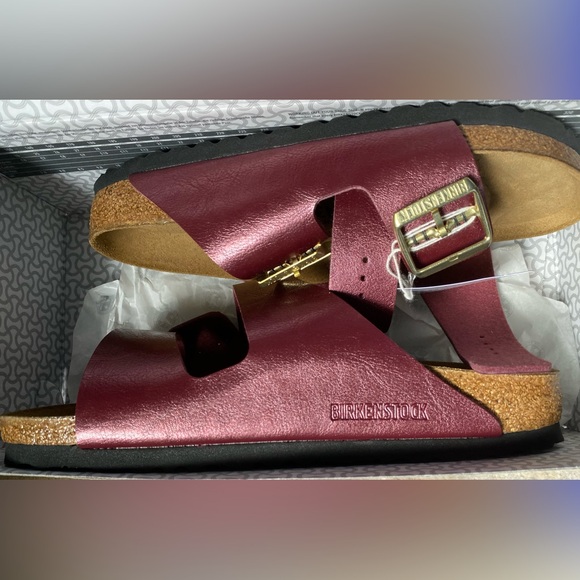 Birkenstock [7] Arizona BS Birko-Flor Graceful Berry Crush Sandals - Regular Fit - Picture 3 of 13